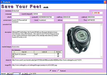 Save Your Feet Product and Merchant Database