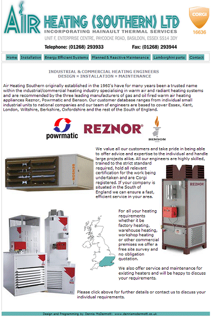 Air Heating website