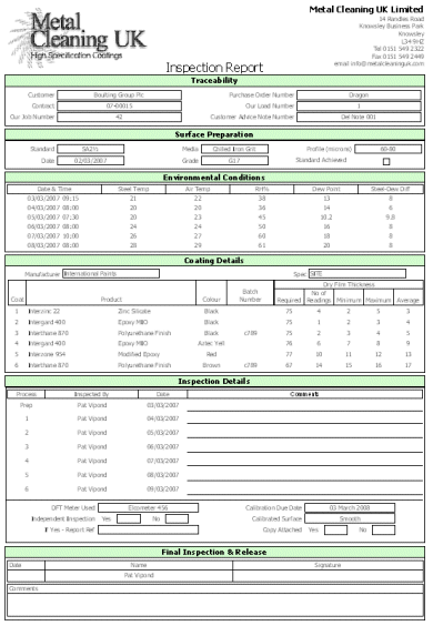 Metal Cleaning UK system developed in Microsoft Access 2003