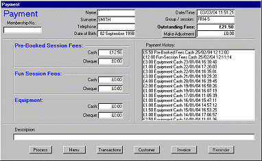 The Payments Processing Form